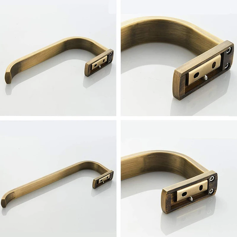 Набор аксессуаров для ванной комнаты из 2 предметов — кольцо для полотенец и держатель для туалетной бумаги, античная латунь, настенный монтаж, матовая бронза 
Набор аксессуаров для ванной комнаты из 2 предметов — кольцо для полотенец и держатель для туалетной бумаги, античная латунь, настенный монтаж, матовая бронза