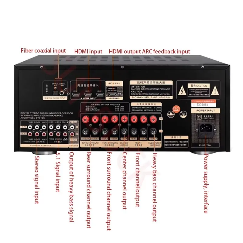 SUNBUCK AV-199 High-Power Stereo 7.1 Channel 4K High-Definition Picture Quality Home Karaoke Bluetooth DTS Amplifier Audio
SUNBUCK AV-199 High-Power Stereo 7.1 Channel 4K High-Definition Picture Quality Home Karaoke Bluetooth DTS Amplifier Audio