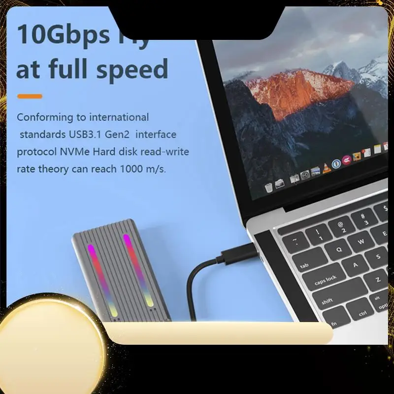 USB C Dual Protocol M2 Nvme SSD Enclosure 10Gbps Pcie SSD Box M.2 Nvme NGFF SATA 5Gbps SSD Disk Case With RGB LED Light, Durable
USB C Dual Protocol M2 Nvme SSD Enclosure 10Gbps Pcie SSD Box M.2 Nvme NGFF SATA 5Gbps SSD Disk Case With RGB LED Light, Durable