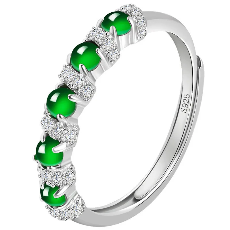 Natural Jade S925 Silver Inlaid Natural Jade Yang Green Ice Seed Jade Ring Fashion Men's Ring Women's Style Adjustable Jade Jewe
Natural Jade S925 Silver Inlaid Natural Jade Yang Green Ice Seed Jade Ring Fashion Men's Ring Women's Style Adjustable Jade Jewe