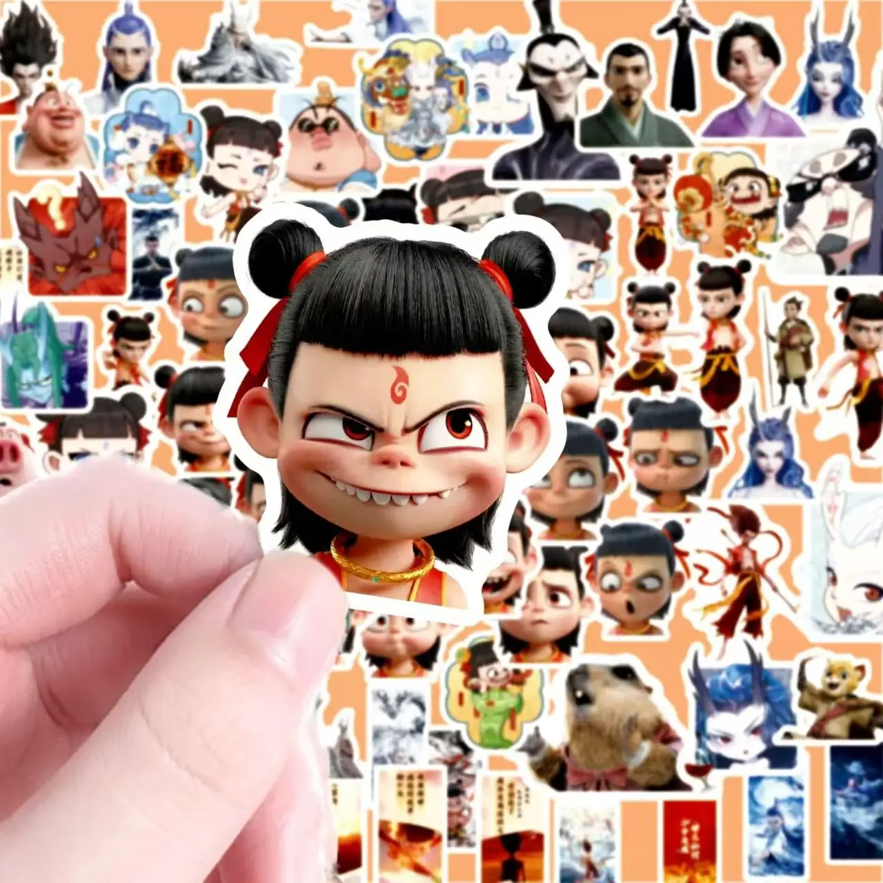 80pcs Chinese Cartoon Magic Child Nezha Series Graffiti Stickers Are Suitable For Helmet Desktop Wall Decoration DIY Stickers
80pcs Chinese Cartoon Magic Child Nezha Series Graffiti Stickers Are Suitable For Helmet Desktop Wall Decoration DIY Stickers 