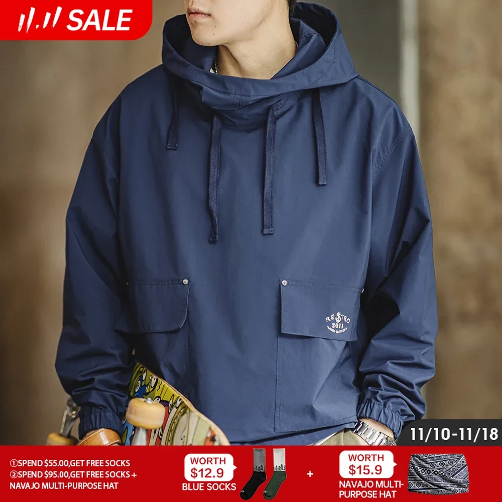 Maden Vintage Deck SMOCK Hoodies Men Outdoor Windproof Hoodie Loose Pullover Jacket with Large Pockets Mens Clothing Streetwear
Maden Vintage Deck SMOCK Hoodies Men Outdoor Windproof Hoodie Loose Pullover Jacket with Large Pockets Mens Clothing Streetwear