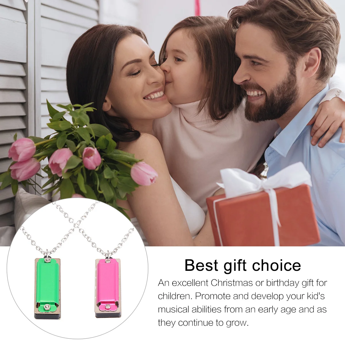 2Pcs 4 Hole Harmonica Instrument Kids Music Educational Gift for Beginners Double Row 8 Tone Compact Design Green Pink
2Pcs 4 Hole Harmonica Instrument Kids Music Educational Gift for Beginners Double Row 8 Tone Compact Design Green Pink