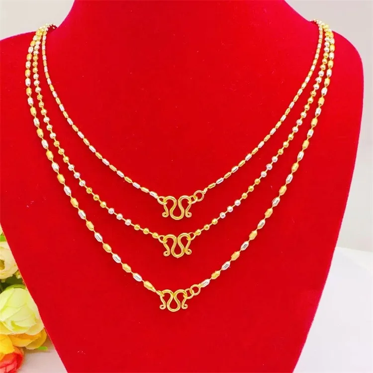 9999 genuine gold necklace 24K genuine gold retro women's clover heart-shaped inverted sweater necklace fashionable gold jewelry
9999 genuine gold necklace 24K genuine gold retro women's clover heart-shaped inverted sweater necklace fashionable gold jewelry