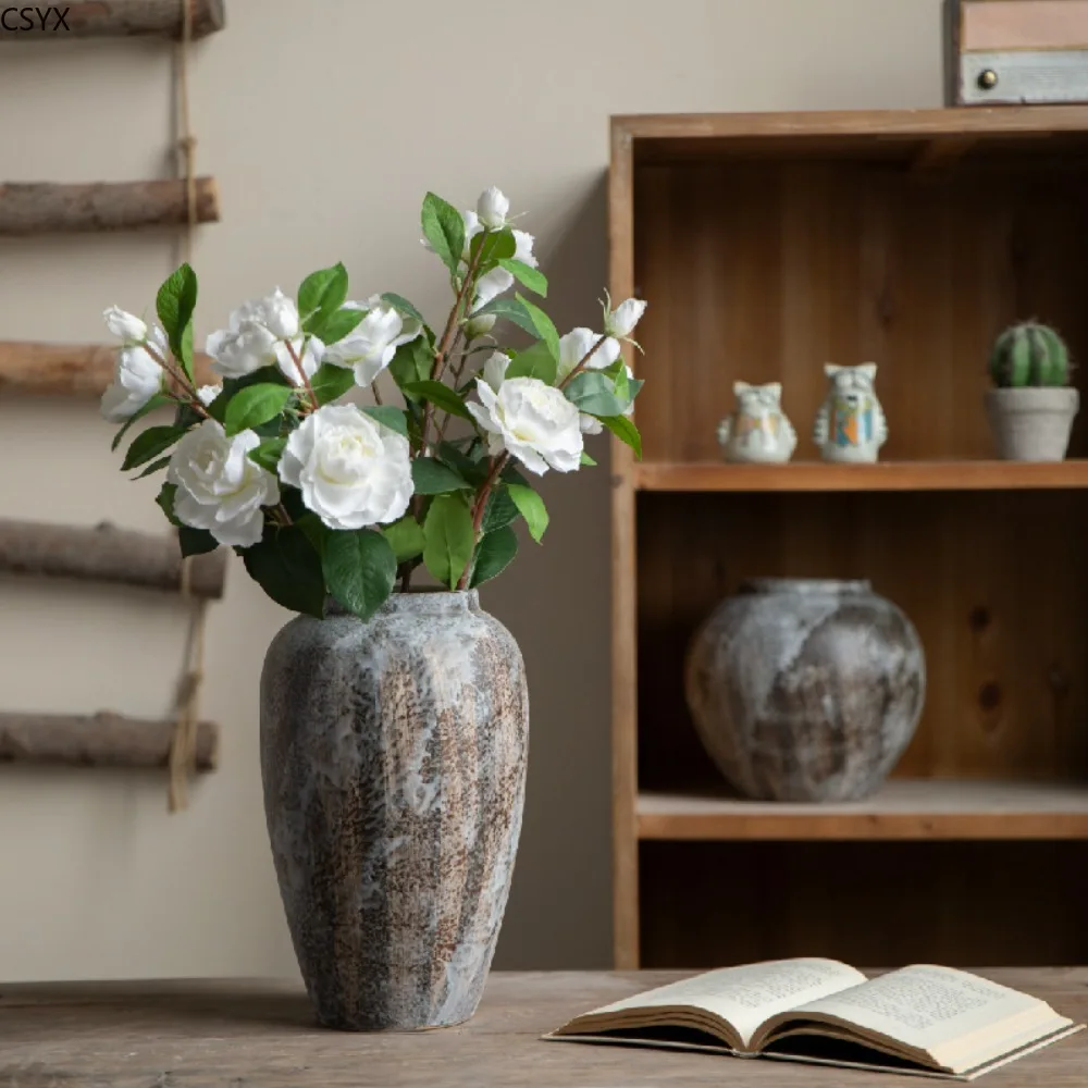 Jingdezhen Wabi Wind Ceramic Handmade Vase Mottled Old Dried Flower Arrangement Living Room Decoration Home Decoration Vase
Jingdezhen Wabi Wind Ceramic Handmade Vase Mottled Old Dried Flower Arrangement Living Room Decoration Home Decoration Vase