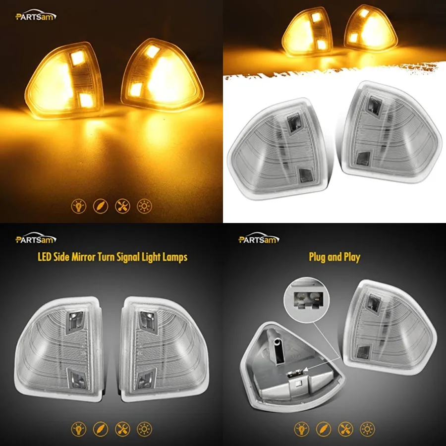 LED Side Mirror Turn Signal Light Left and Right Lamps Tow Light Clear Cover Lens Compatible with Ram 1500 2500 3500 4500 5500
LED Side Mirror Turn Signal Light Left and Right Lamps Tow Light Clear Cover Lens Compatible with Ram 1500 2500 3500 4500 5500