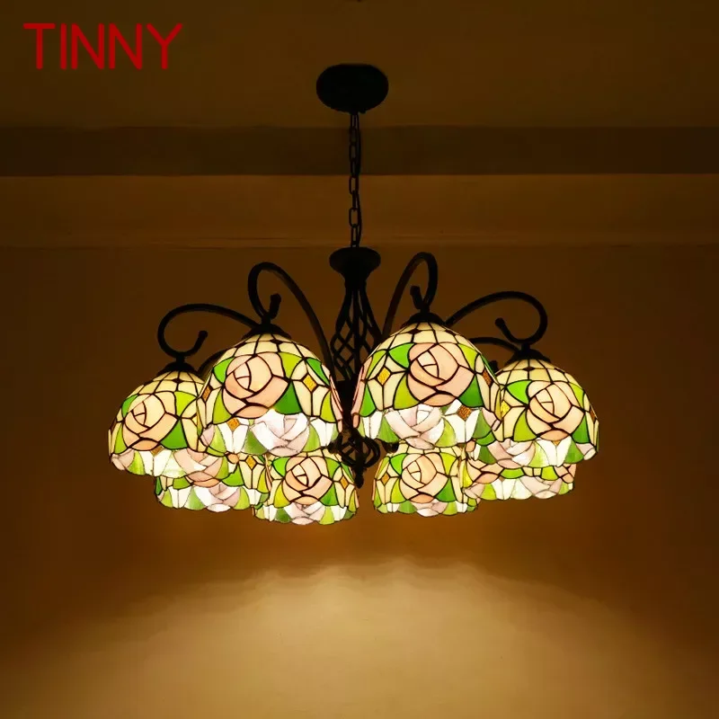 TINNY Tiffany European Living Room PendantLamp Vintage Creative Color Glass restaurant Bedroom Hotel Chandelier
TINNY Tiffany European Living Room PendantLamp Vintage Creative Color Glass restaurant Bedroom Hotel Chandelier