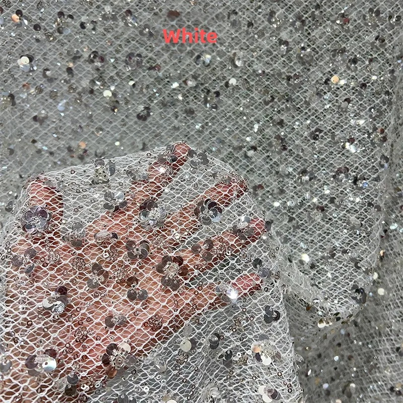Embroidered Sequin Mesh Fabric for DIY Sewing Performance Costume Wedding Decorations Clothing Fashion Material Cloth
Embroidered Sequin Mesh Fabric for DIY Sewing Performance Costume Wedding Decorations Clothing Fashion Material Cloth