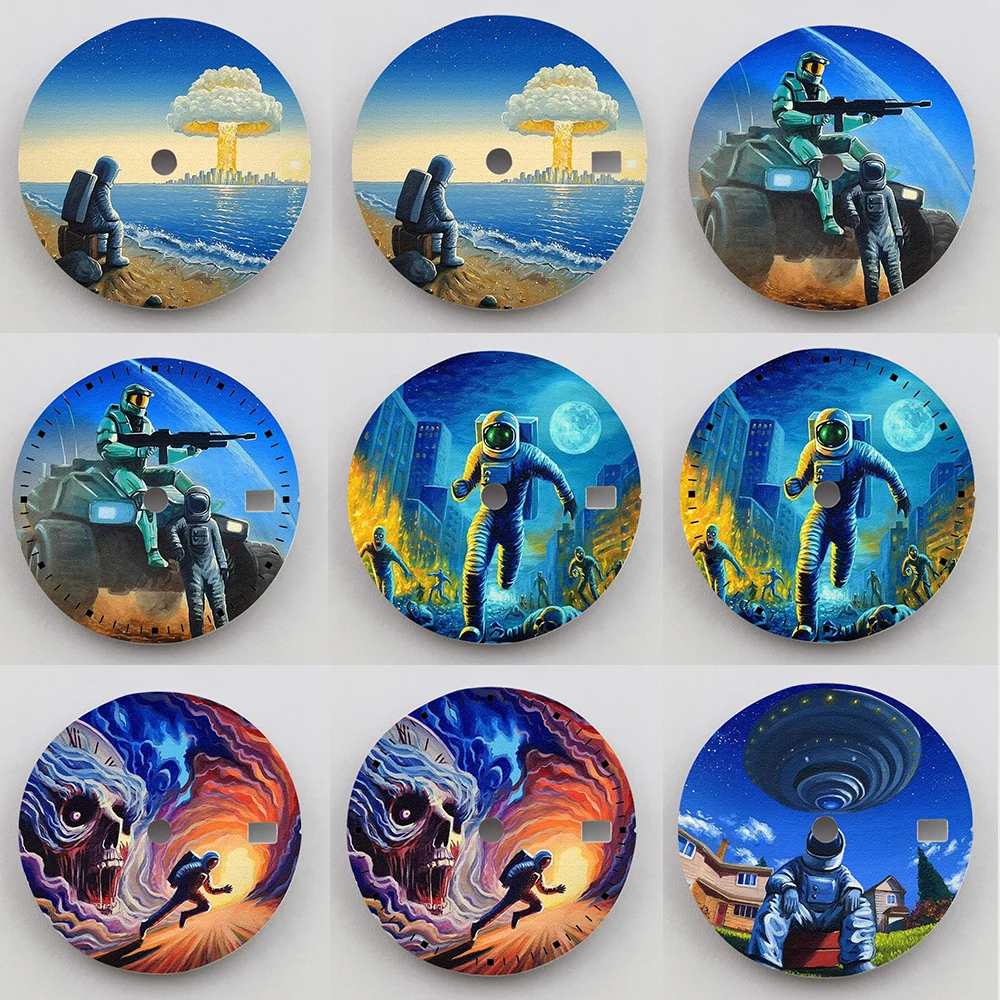 28.5mm Watch Dial Custom Pattern Dial nh35 Dial Color Printing nh35 Watch Face Fit NH35/36 Movement Watch Parts
28.5mm Watch Dial Custom Pattern Dial nh35 Dial Color Printing nh35 Watch Face Fit NH35/36 Movement Watch Parts