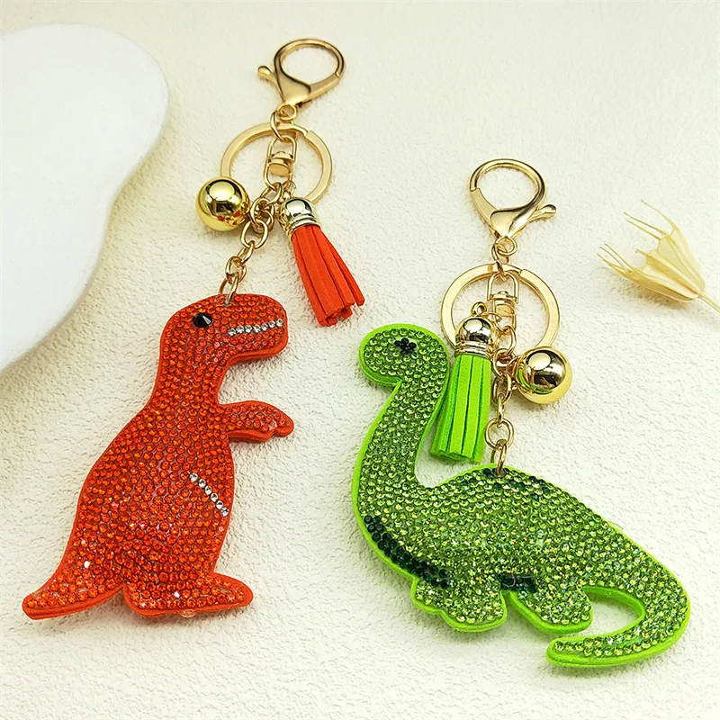 Two Kawaii Dinosaur Animal Keychain Women Men Orange Green Color Rhinestone Tassel Female Charm Bag Decoration Key Ring Jewelry
Two Kawaii Dinosaur Animal Keychain Women Men Orange Green Color Rhinestone Tassel Female Charm Bag Decoration Key Ring Jewelry
