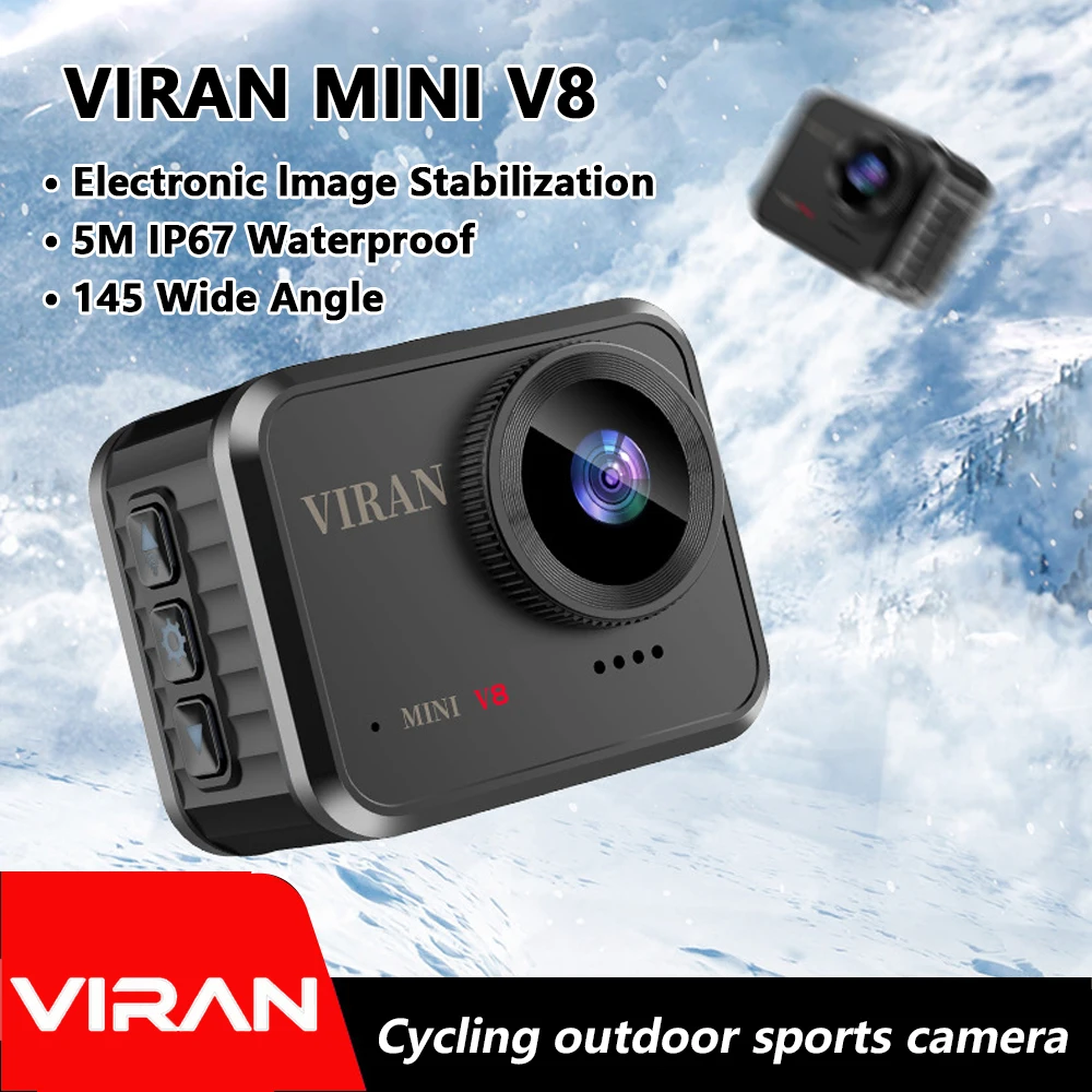 VIRAN MINI V8 Action Cam Ultra HD Bicycle Helmet Camera 145 ° Wide Angle Mini Car Dash Cam Waterproof Video Recorder Sports DV
VIRAN MINI V8 Action Cam Ultra HD Bicycle Helmet Camera 145 ° Wide Angle Mini Car Dash Cam Waterproof Video Recorder Sports DV