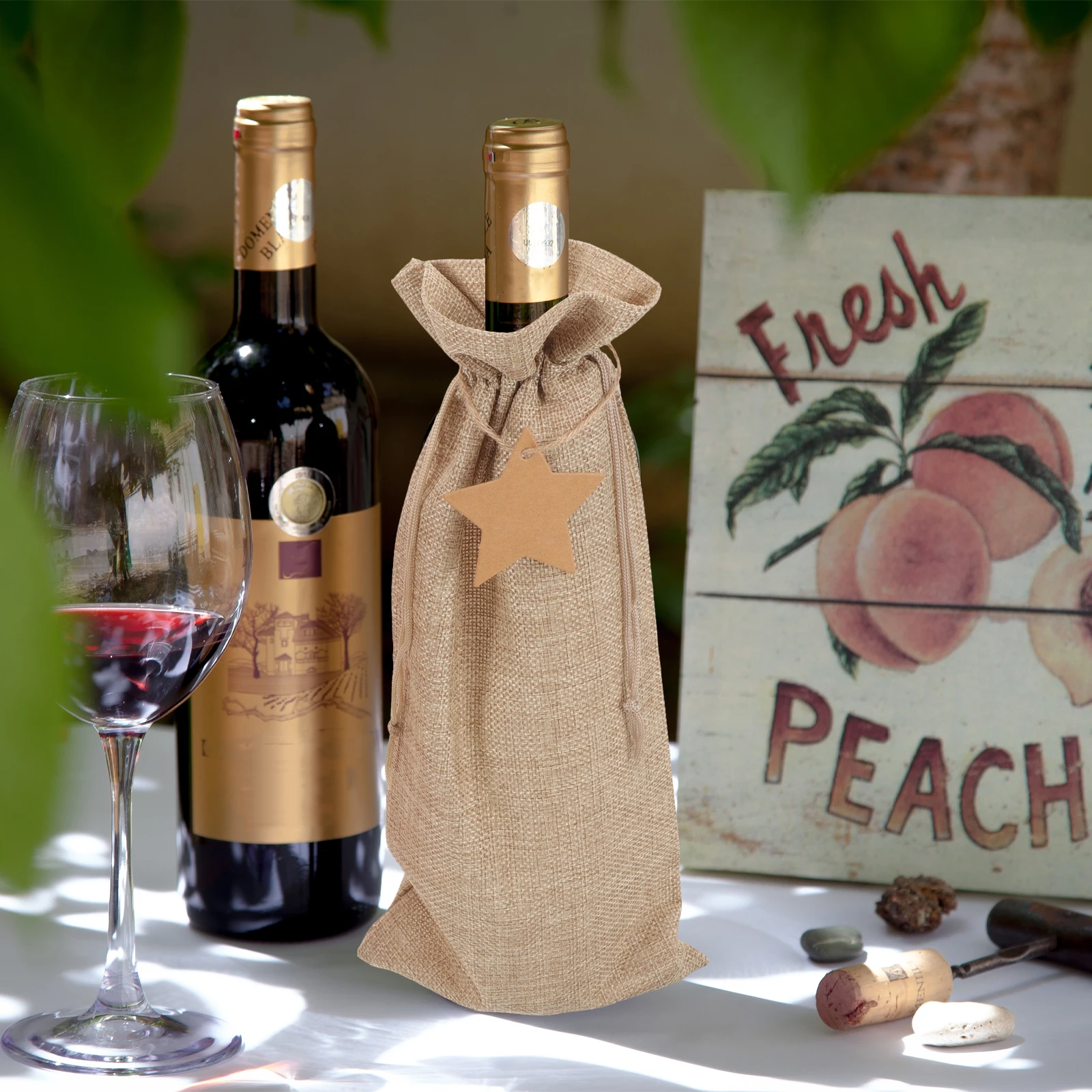 1 set Bottle Bags Set 6 Red 6 Beige Star Tags Drawstring For Gifts Christmas New Year Reusable Protective Bag Travel
1 set Bottle Bags Set 6 Red 6 Beige Star Tags Drawstring For Gifts Christmas New Year Reusable Protective Bag Travel