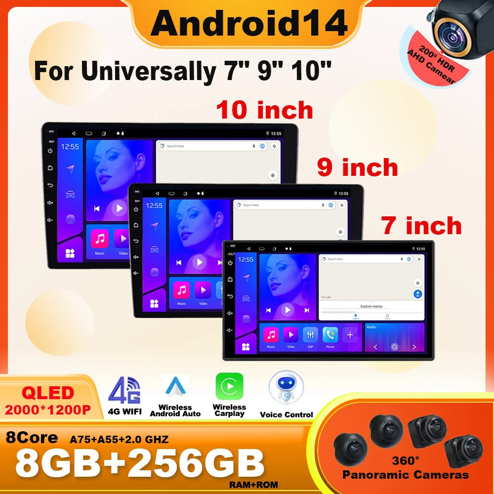 ETERNAL 7" 9" 10" CarPlay Android Car Radio Universally WiFi GPS Stereo Receiver Autoradio 2Din No DVD Head Unit DSP RDS BT 4G
ETERNAL 7" 9" 10" CarPlay Android Car Radio Universally WiFi GPS Stereo Receiver Autoradio 2Din No DVD Head Unit DSP RDS BT 4G