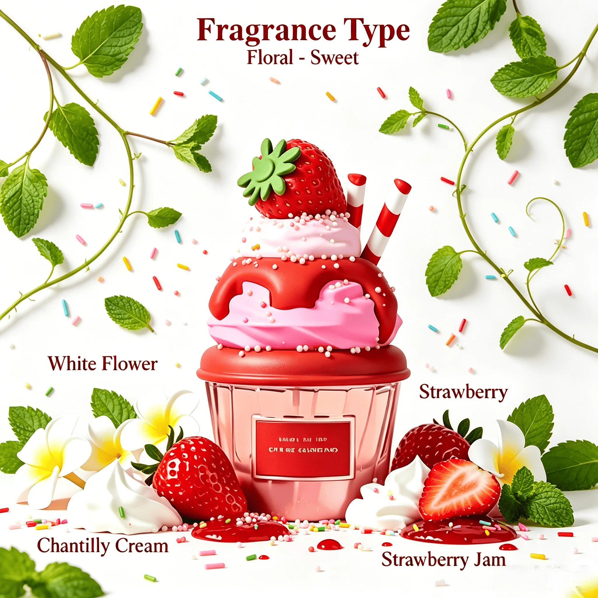 75ml Sweet Gourmand Women's Eau de Parfum - Berry Vanilla Cream & Ice Cream Scent, Pheromone Infused, Long-Lasting Allure
75ml Sweet Gourmand Women's Eau de Parfum - Berry Vanilla Cream & Ice Cream Scent, Pheromone Infused, Long-Lasting Allure