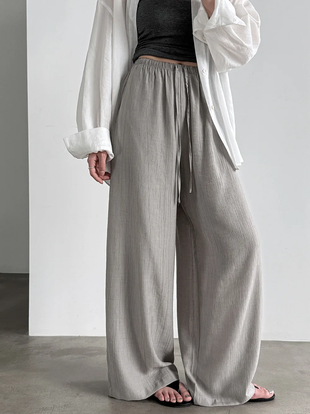 New Women Summer Stretch High Waist Long Pants Big Wide Leg Good Quality Pants Fashion Clothes Trousers Women Clothes
New Women Summer Stretch High Waist Long Pants Big Wide Leg Good Quality Pants Fashion Clothes Trousers Women Clothes
