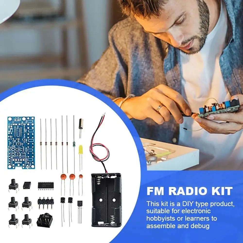 76~108MHZ FM Radio Receiver Module Easy to Solder Educational DIY Electronic Kits Soldering Practice FM Electronic Kits
76~108MHZ FM Radio Receiver Module Easy to Solder Educational DIY Electronic Kits Soldering Practice FM Electronic Kits