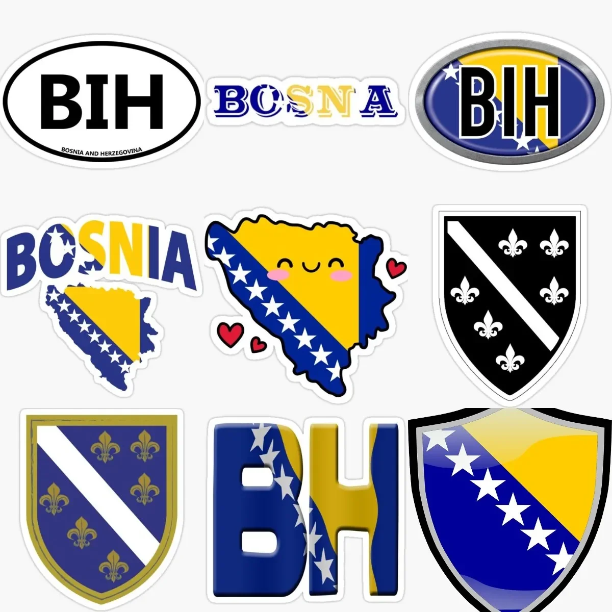 BIH Bosnia and Herzegovina flag map creative PVC Accessories Stickers for Decorate car suv window off-road helmet bumper
BIH Bosnia and Herzegovina flag map creative PVC Accessories Stickers for Decorate car suv window off-road helmet bumper