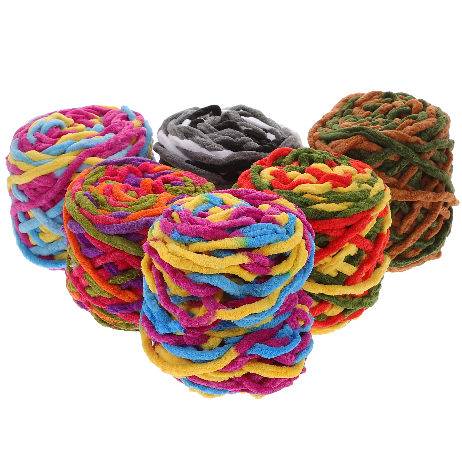 6 Rolls Chunky Knitting Yarn For Sweater Scarf Hat Diy Crocheting Thread Acrylic Multicolor Craft Yarn Thick Crochet Supplies 
6 Rolls Chunky Knitting Yarn For Sweater Scarf Hat Diy Crocheting Thread Acrylic Multicolor Craft Yarn Thick Crochet Supplies