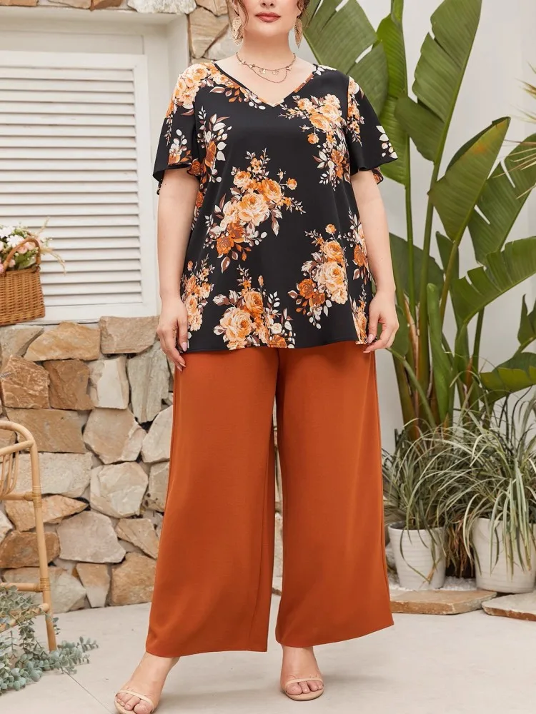 2 Piece Women Sets 2026 New Plus Size Spring Summer Matching Flower Print Two Pieces Sets Top Pants Suits Outfits Clothing
2 Piece Women Sets 2026 New Plus Size Spring Summer Matching Flower Print Two Pieces Sets Top Pants Suits Outfits Clothing