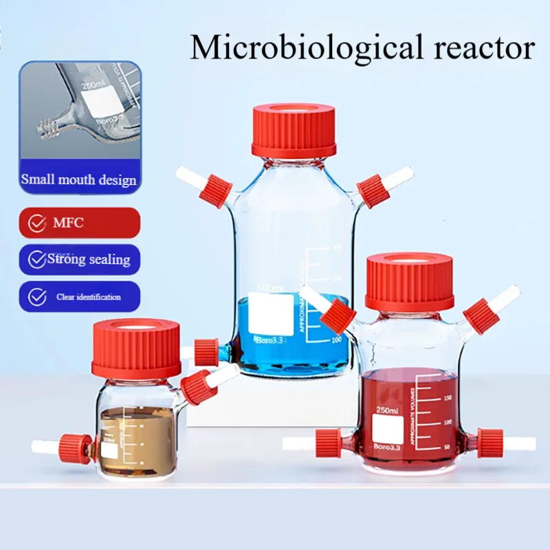 Microbial reactor MFC multi-interface microbial feeding bottle electrolytic cell fermentation bottle 100ml (two-way)
Microbial reactor MFC multi-interface microbial feeding bottle electrolytic cell fermentation bottle 100ml (two-way)