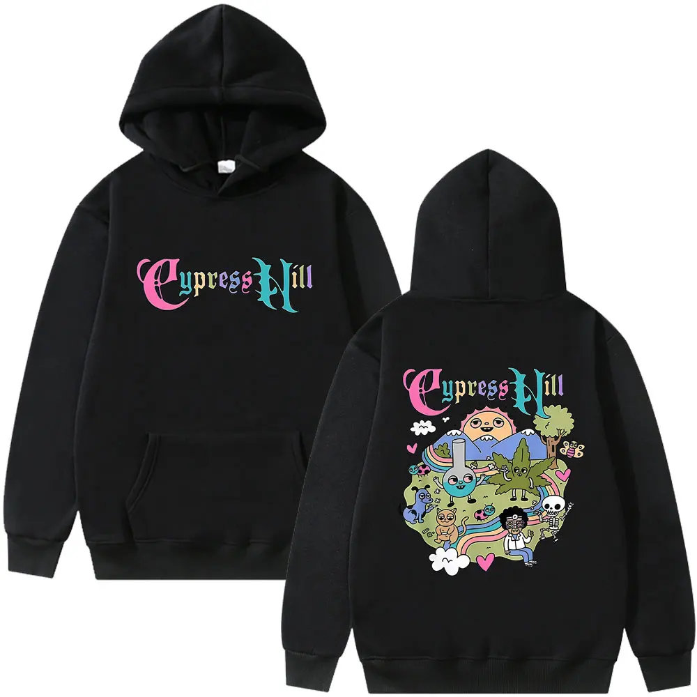 Rapper Cypress Hill Cartoon Style Double Sided Print Hoodie Men Women Hip Hop Oversized Streetwear Male Casual Vintage Pullover
Rapper Cypress Hill Cartoon Style Double Sided Print Hoodie Men Women Hip Hop Oversized Streetwear Male Casual Vintage Pullover
