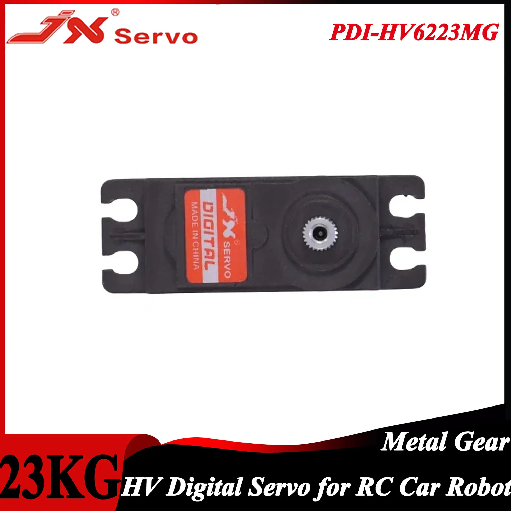 JX PDI-HV6223MG 23KG HV 8.4V Metal Gear Digital Standard Servo for 1/8 1/10 RC Car Robot Airplane Drone Aicraft Boat Toy Parts
JX PDI-HV6223MG 23KG HV 8.4V Metal Gear Digital Standard Servo for 1/8 1/10 RC Car Robot Airplane Drone Aicraft Boat Toy Parts