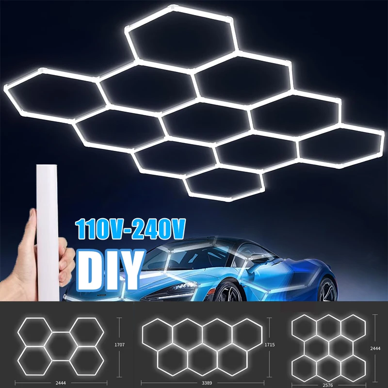 Barbershop Hair Salon LED Ceiling Light 110V/220V Hexagon Garage Lights Honeycomb Tube Lighting for Car Detailing Workshop
Barbershop Hair Salon LED Ceiling Light 110V/220V Hexagon Garage Lights Honeycomb Tube Lighting for Car Detailing Workshop