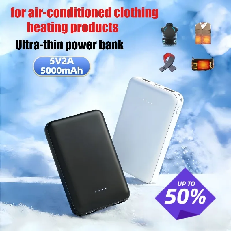 5V2A 5000mAh Mini Power Bank Heat-Generating Product Air Conditioning Suit Non-Sleep Portable Charger
5V2A 5000mAh Mini Power Bank Heat-Generating Product Air Conditioning Suit Non-Sleep Portable Charger