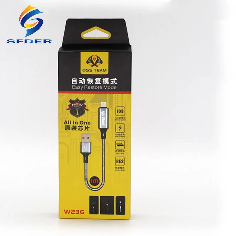 W236 For iPhone iPad Automatic Restoration Automatic DFU Mode Flashing Cable Online Update System Check Serial Number
W236 For iPhone iPad Automatic Restoration Automatic DFU Mode Flashing Cable Online Update System Check Serial Number
