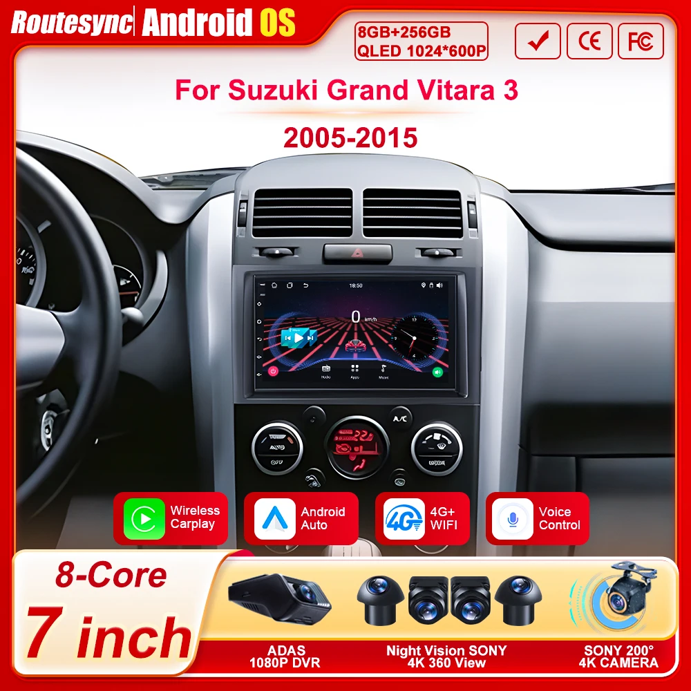 Car Multimedia Video Player For Suzuki Grand Vitara 3 2005-2010 2011-2015 Car Stereo 8 Core Carplay Auto Car Radio Screen BT RDS
Car Multimedia Video Player For Suzuki Grand Vitara 3 2005-2010 2011-2015 Car Stereo 8 Core Carplay Auto Car Radio Screen BT RDS