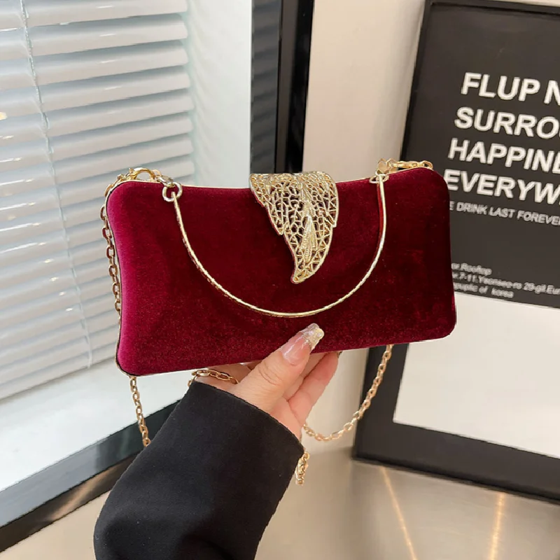New Metal Leaf Fashion Chain Bag High-end Party Women's Shoulder Crossbody Evening Bag
New Metal Leaf Fashion Chain Bag High-end Party Women's Shoulder Crossbody Evening Bag