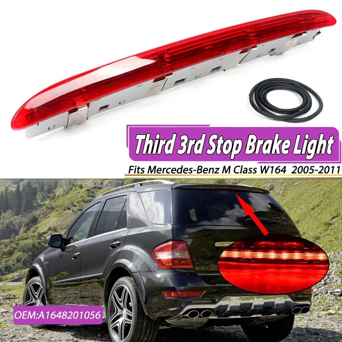 Для Mercedes-Benz ML M-Class W164 ML320 ML350 ML500 ML550 ML63AMG 2005-2012 Автомобильная третья Задняя Тормозная лампа заднего уровня
Для Mercedes-Benz ML M-Class W164 ML320 ML350 ML500 ML550 ML63AMG 2005-2012 Автомобильная третья Задняя Тормозная лампа заднего уровня