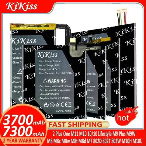 KiKiss Battery For HTC One M11 M10 10/10 Lifestyle M9 Plus M9+ M9W M8 M7 2 Plus 2Plus M8x M8w M8t M8d 802D 802T 802W M10H M10U