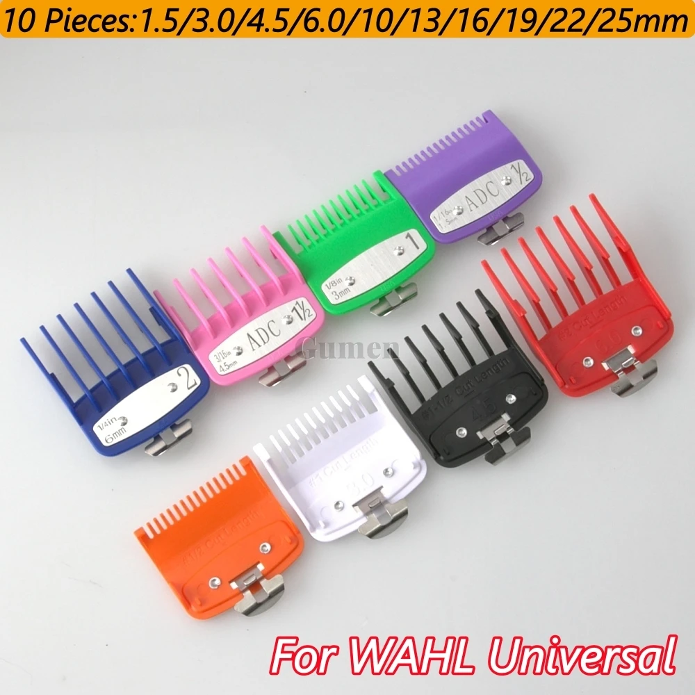10pcs/set Pro Cutting Guide Comb Hair Clipper Limit Comb With Metal Clip For WAHL Universal 1.5/3/4.5/6/10/13/16/19/22/25mm
10pcs/set Pro Cutting Guide Comb Hair Clipper Limit Comb With Metal Clip For WAHL Universal 1.5/3/4.5/6/10/13/16/19/22/25mm