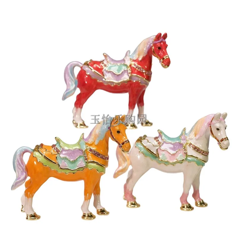 Metal Craft hand Paint Enamel Horse Jewelry Box Counter Decoration Bithday Gift Trinket Box For Counter Home Decoration
Metal Craft hand Paint Enamel Horse Jewelry Box Counter Decoration Bithday Gift Trinket Box For Counter Home Decoration