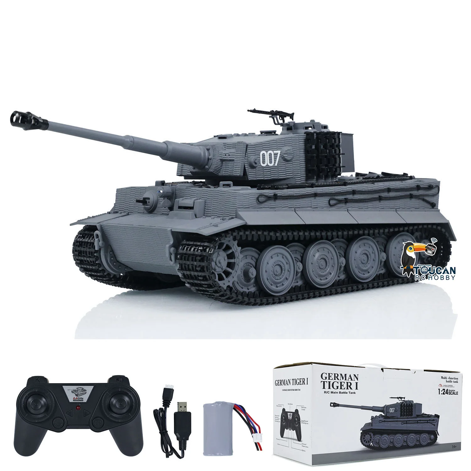 TOUCAN 1/24 Taigen Mini RC Battle Tank Tiger I Remote Control Tank Infrared Combat Military Mini Cars Vehicle Model RC Toys Boys
TOUCAN 1/24 Taigen Mini RC Battle Tank Tiger I Remote Control Tank Infrared Combat Military Mini Cars Vehicle Model RC Toys Boys