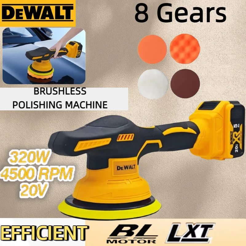 Dewalt 8 Gears Digital Display Cordless Car Polisher Electric Polisher Auto Car Waxing Polishing Machine For 20V Battery
Dewalt 8 Gears Digital Display Cordless Car Polisher Electric Polisher Auto Car Waxing Polishing Machine For 20V Battery