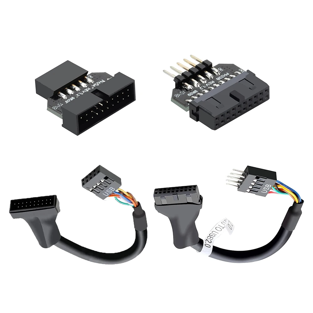 Internal USB 3.0 19-Pin To USB 2.0 9-Pin Female-Male Connector Motherboard Adapter Converter Cable for Desktop Data Transmission
Internal USB 3.0 19-Pin To USB 2.0 9-Pin Female-Male Connector Motherboard Adapter Converter Cable for Desktop Data Transmission