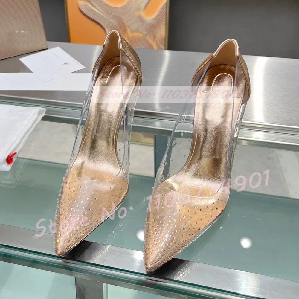 Туфли-лодочки женские на шпильке, прозрачные элегантные сетчатые, кружевные, металлик, кожа, ПВХ, заостренный носок, туфли-лодочки с кристаллами 
Туфли-лодочки женские на шпильке, прозрачные элегантные сетчатые, кружевные, металлик, кожа, ПВХ, заостренный носок, туфли-лодочки с кристаллами