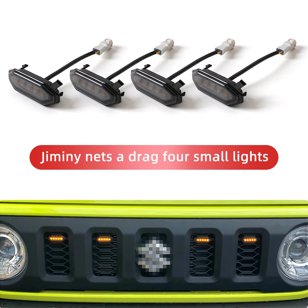 4PCS Amber LED Front Grille Marker Lights Car Exterior Decor Styling Gadgets Compatible with Suzuki Jimny JB64 JB74 2019-2023
4PCS Amber LED Front Grille Marker Lights Car Exterior Decor Styling Gadgets Compatible with Suzuki Jimny JB64 JB74 2019-2023