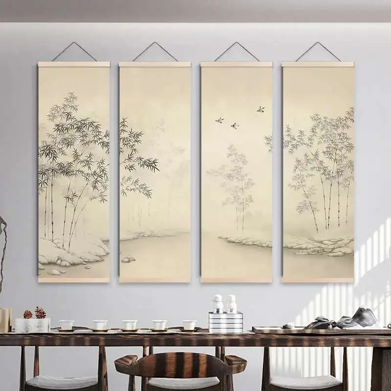 Chinese traditional bamboo forest painting, home decoration painting, poster wall art wall, art decoration canvas
Chinese traditional bamboo forest painting, home decoration painting, poster wall art wall, art decoration canvas
