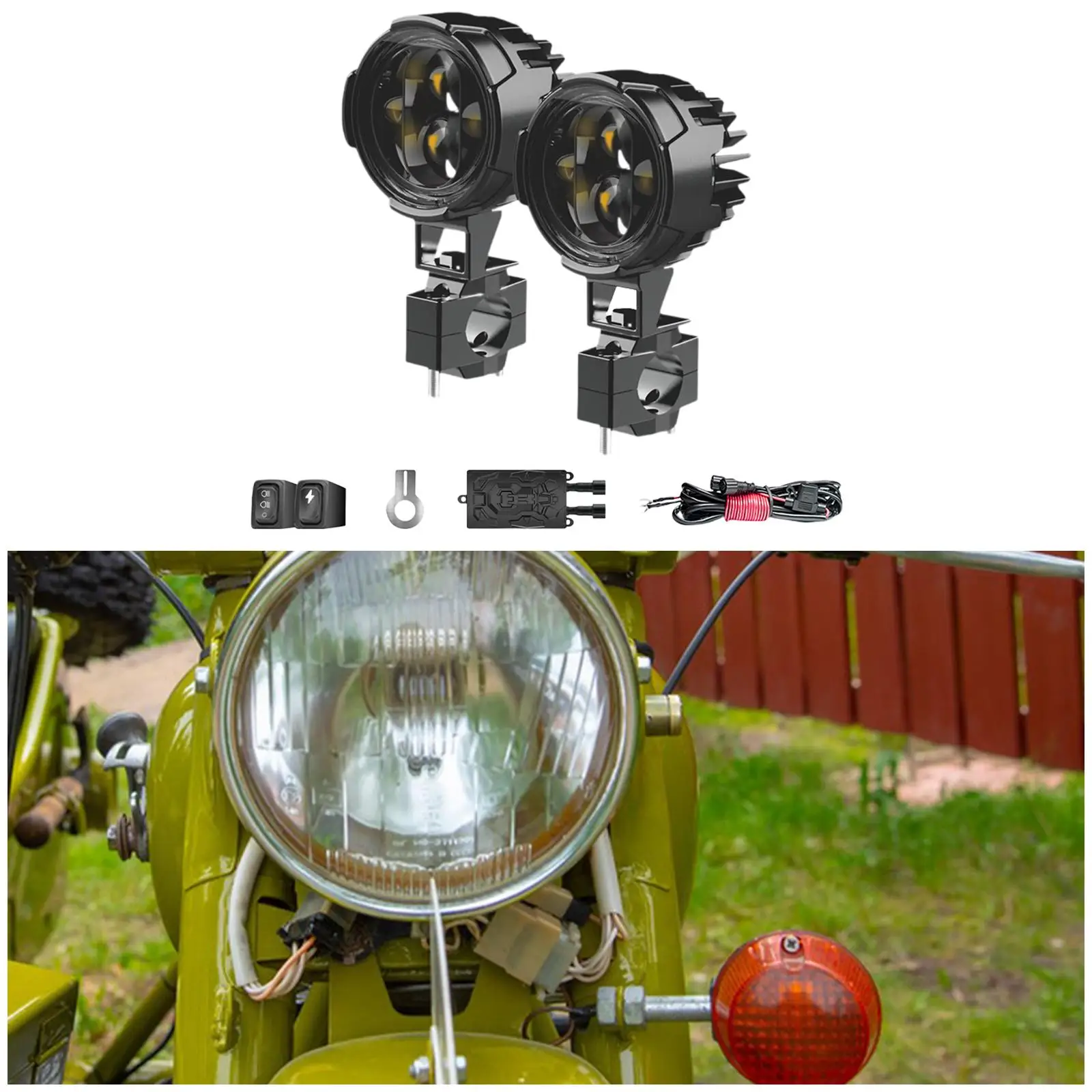 Motorcycle LED Spotlights Aluminum Shell Driving Auxiliary Lamp 80W 2 Pieces
Motorcycle LED Spotlights Aluminum Shell Driving Auxiliary Lamp 80W 2 Pieces
