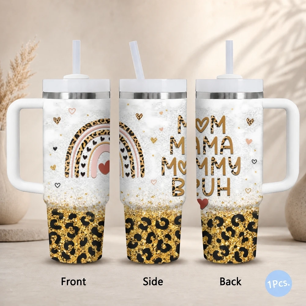 Mom - Leopard Mama Vacuum Flasks 40oz Stainless Steel Insulated Tumbler with Handle Straw Lid Leakproof Travel Mug
Mom - Leopard Mama Vacuum Flasks 40oz Stainless Steel Insulated Tumbler with Handle Straw Lid Leakproof Travel Mug