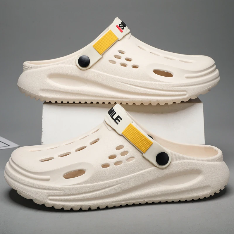 Летние модные сандалии на толстой подошве, мужские повседневные тапочки с закрытым носком для улицы, высокоэластичная пляжная обувь
Летние модные сандалии на толстой подошве, мужские повседневные тапочки с закрытым носком для улицы, высокоэластичная пляжная обувь