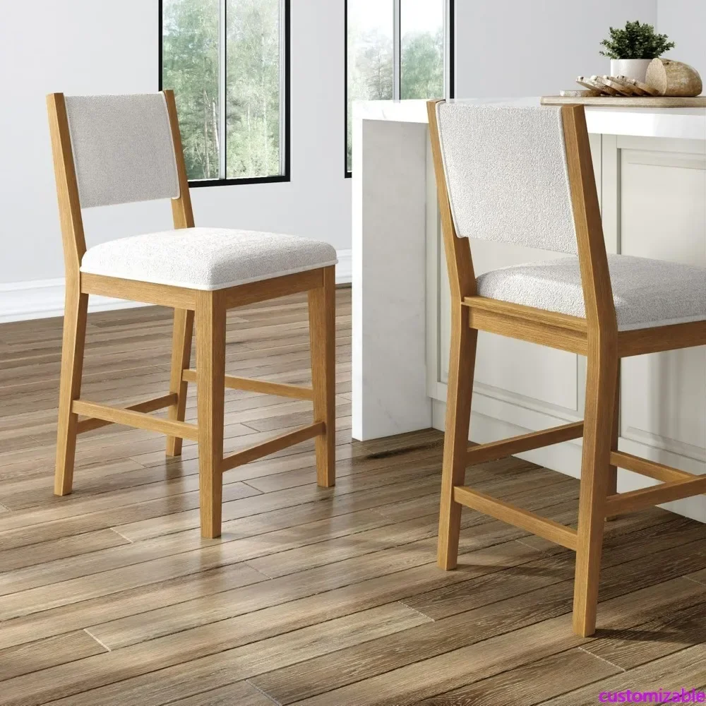 Counter Stool Set of 2, 24-Inch High, Modern Kitchen Counter Height, Sturdy Wooden Design with Upholstered Cushion
Counter Stool Set of 2, 24-Inch High, Modern Kitchen Counter Height, Sturdy Wooden Design with Upholstered Cushion