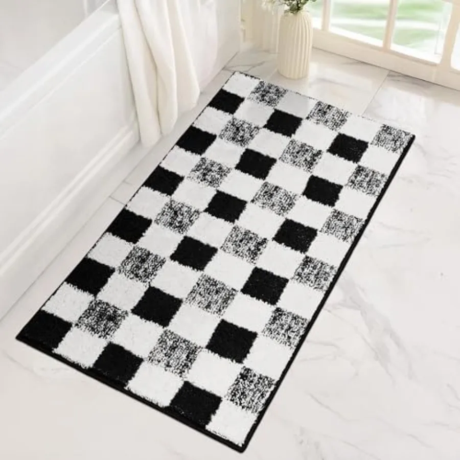 Checkered Bathroom Rugs 48" x 24" Non-Slip Bath Mats for Bathroom Plush Shag Absorbent Microfiber Ultra Soft Bath Mat Cute Wash
Checkered Bathroom Rugs 48" x 24" Non-Slip Bath Mats for Bathroom Plush Shag Absorbent Microfiber Ultra Soft Bath Mat Cute Wash