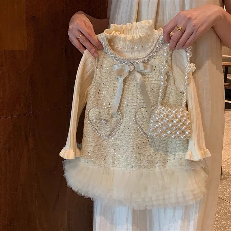 Autumn Children Clothing Girls Vest Dress Long Sleeves Sweater Princess Dress 2pcs/sets
Autumn Children Clothing Girls Vest Dress Long Sleeves Sweater Princess Dress 2pcs/sets