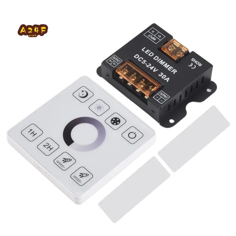 A24F-RF Wireless Wall- Mounted Touch Panel Dimmer Control RF Wireless Dimmer Control Kit For DC5-24V 30A
A24F-RF Wireless Wall- Mounted Touch Panel Dimmer Control RF Wireless Dimmer Control Kit For DC5-24V 30A