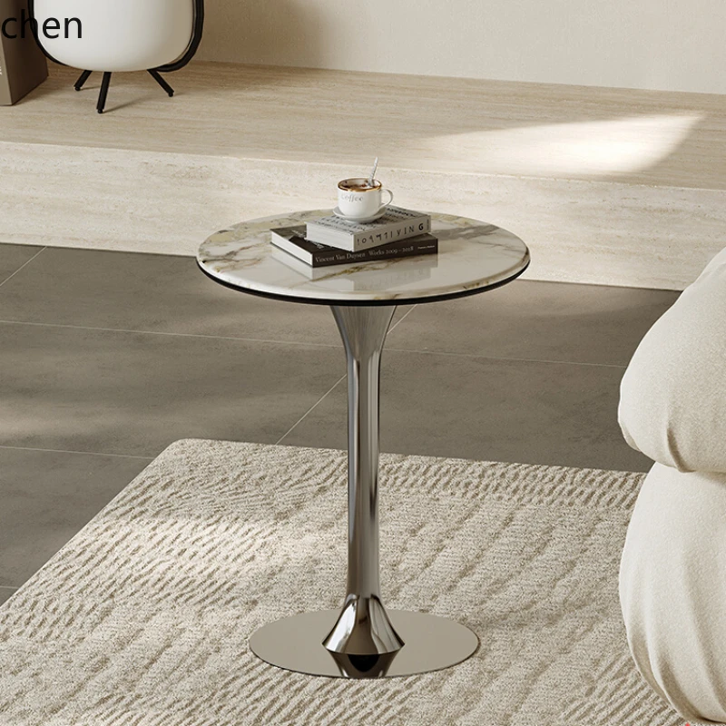 CP round sofa side few living room stainless steel corner few bedside light luxury high-end shelf
CP round sofa side few living room stainless steel corner few bedside light luxury high-end shelf