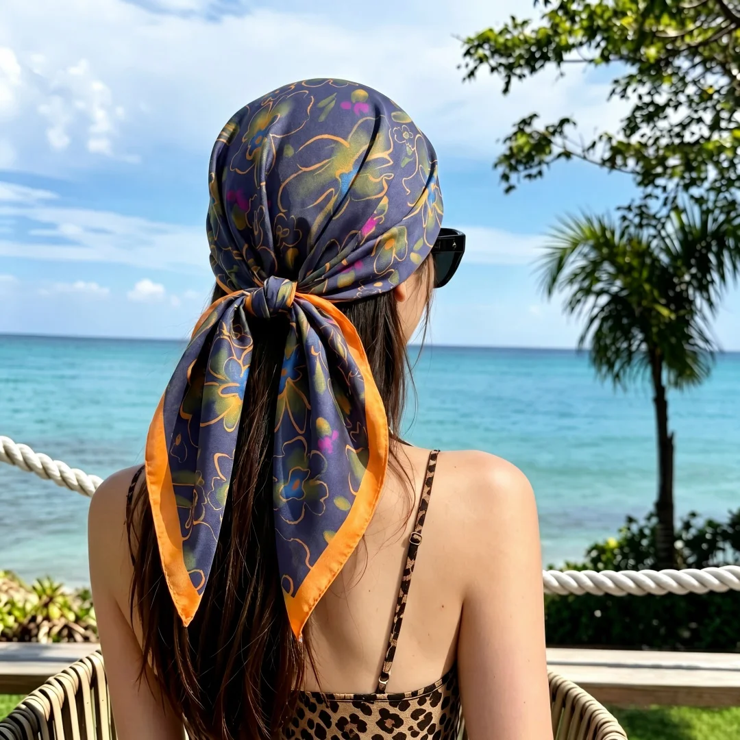 Fashion Scarf Hijab Bandana Handkerchief Silk Scarves Woman Headscarf Square Premium Designer Unique Beautiful Delicate Gift
Fashion Scarf Hijab Bandana Handkerchief Silk Scarves Woman Headscarf Square Premium Designer Unique Beautiful Delicate Gift